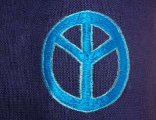 HANDMADE YOGA MAT BAG 100% COTTON WITH EMBROIDERED PEACE DESIGN (3 
