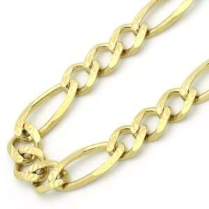    14K Yellow Gold 6mm Figaro Flor Chain Necklace 24 Jewelry