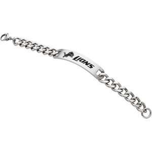   DETROIT LIONS TEAM NAME AND LOGO ID BRACELET Stainless Steel Jewelry