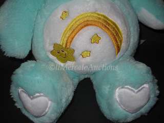   Green WISH BEAR Stuffed Animal Toy Bunny Rabbit Ears Star 19  