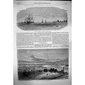   1863 HARBOUR SHIPS MADAGASCAR TAMATAVE WUNDOROO RIVER