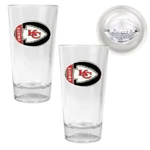  Kansas City Chiefs Pint Ale Beer Glasses Sports 