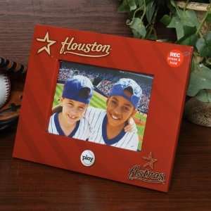   Astros 4 x 6 Brick Red Talking Picture Frame