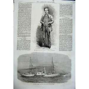   1864 Charles Mathews Theatre Steam Yacht Taliah Ship