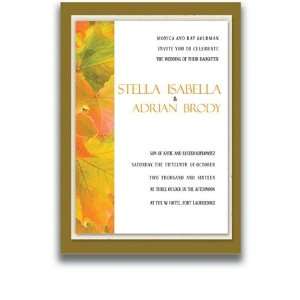  130 Rectangular Wedding Invitations   Autumn Splendor 