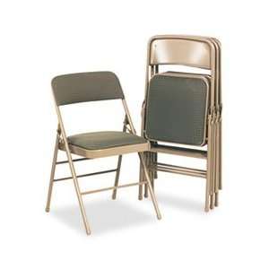   Seat & Back Folding Chairs, Cavallaro Taupe, 4/Ca