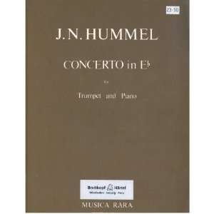    Concerto in Eb for Trumpet and Piano Johann Nepomuk Hummel Books
