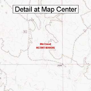  USGS Topographic Quadrangle Map   McCloud, Montana (Folded 