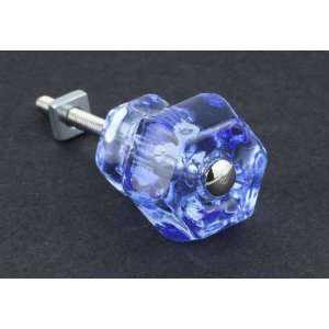  Antique Glass Knob   Ice Blue   1 1/4 K39 GK 3LTB