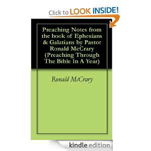 Notes from the book of Ephesians & Galatians by Pastor Ronald McCrary 