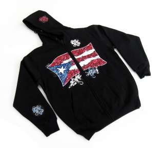 Puerto Rico hoodie sweater zip boricua yankee unique  