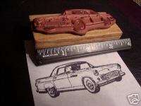 1955 Ford Thunderbird T bird Collector Car Rubber Stamp  