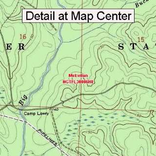  USGS Topographic Quadrangle Map   McLellan, Florida 