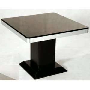  Monique Square Black Glass Lamp Table