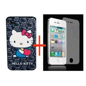 lot of 2 itemsHello Kitty Hard Case Cover Back black for iPhone 4 4G 