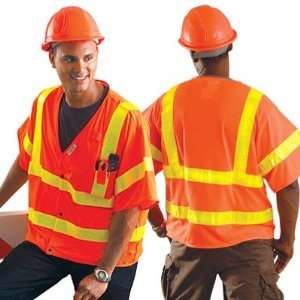 Occunomix   Class 3 Safety Vest With Yellow Gloss Tape 