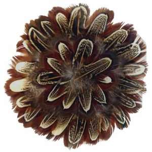  Pheasant Heart Feather Pad 5 copper/beige Arts, Crafts 