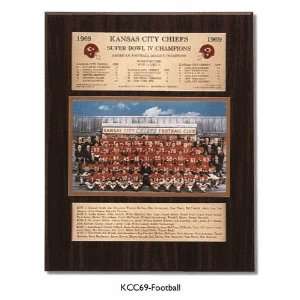  Kansas City Chiefs Large Healy Plaque   1969 Super Bowl 