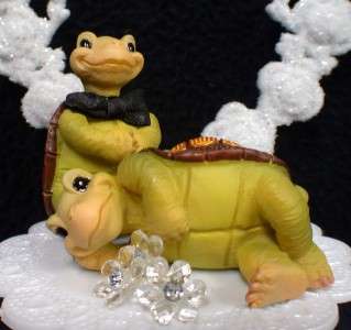 BOUT TIME Turtle Wedding Cake Topper Critter FUNNY  
