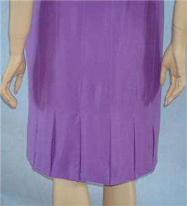 NWT VALERIE STEVENS Purple Pleated Silk Skirt Sz 4 NEW  