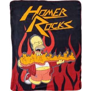 United Labels   The Simpsons couverture polaire Homer Rocks 130 x 170 