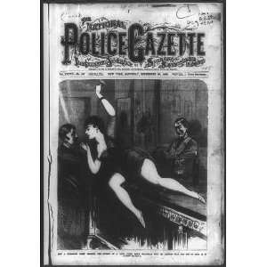    Police Gazette,wine room syren,young man,1880
