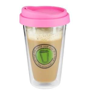 Smart Planet EC 37 12 Ounce Eco Glass Coffee Cup, Honeysuckle  