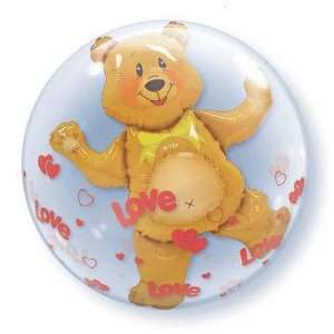  Love Balloons   24 Love Hearts & Bear Bubble Toys & Games