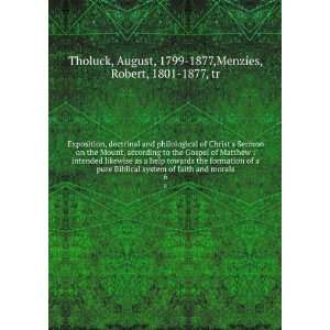   , 1799 1877,Menzies, Robert, 1801 1877, tr Tholuck  Books