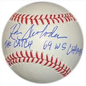 New York Mets Ron Swoboda Autographed Baseball with The Catch 69 WS 