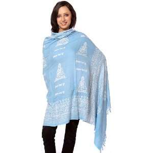   Buddham Sharanam Gachhami Prayer Shawl   PolyCotton 