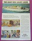 1958 MOORE McCORMACK LINES Ad ArTS.S ARGENTINA.& BRAS