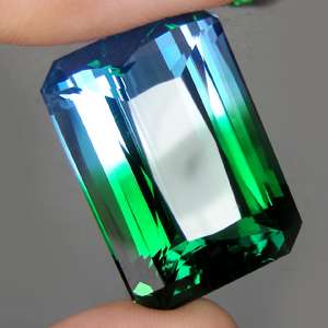 32.05 ct. Interesting Emerald Bi Color Quartz  