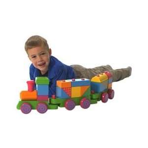  Jumbo Stacking Train w/ Building Blocks Toy Toys & Games