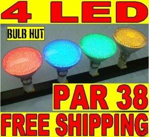 Lot 4 PAR 38 BULBS LED Lamps BRIGHT COLORS 5wt 150wt  