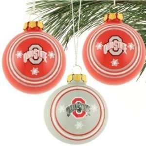  Ohio State Buckeyes Traditional Ornaments 3 Pack Sports 