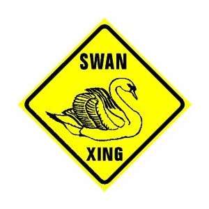  SWAN CROSSING bird water fowl street sign