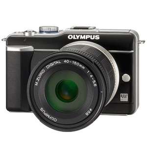 Olympus E PL1 PEN Compact System Camera Bundle w/ 2 Lenses, Case 