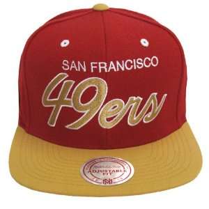  San Francisco 49ers Script Mitchell & Ness Snapback Cap 