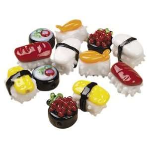  Sushi Lampwork Glass Beads   11mm 15mm   Beading & Beads 