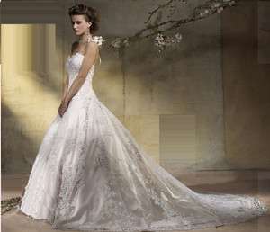 New Style Beautiful Lace Bride Wedding Dress Bridal Evening Dress 