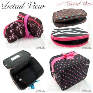 Polka Dot Cosmetic Case Travel Luggage MakeUp Bag  M,L  