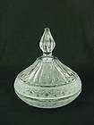 brilliantly sparkling leaded crystal candy dish frosted accent cut 