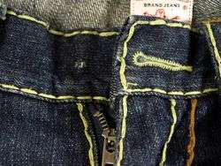   Religion Thick 2 Color Stitch Seams Super T Low Rise Jeans 32 x 32