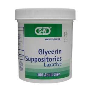  Glycerin Suppositories, Adult Laxative 100 Suppositories 