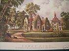 Currier & Ives Print   Sunny Side   Washington Irving Residence 