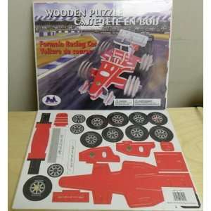  13091 Formula Racing Car Wooden Puzzle Toys & Games