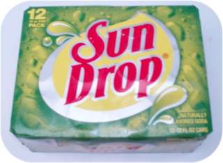 12 pack of SUN DROP Cans citrus cola pop drink SUNDROP