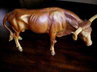   Molding Co TEXAS LONGHORN BULL Steer Cow LARGE Light Brown Figure