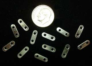 12 St Silver plated 2 strand spacer bar findings FPB035  